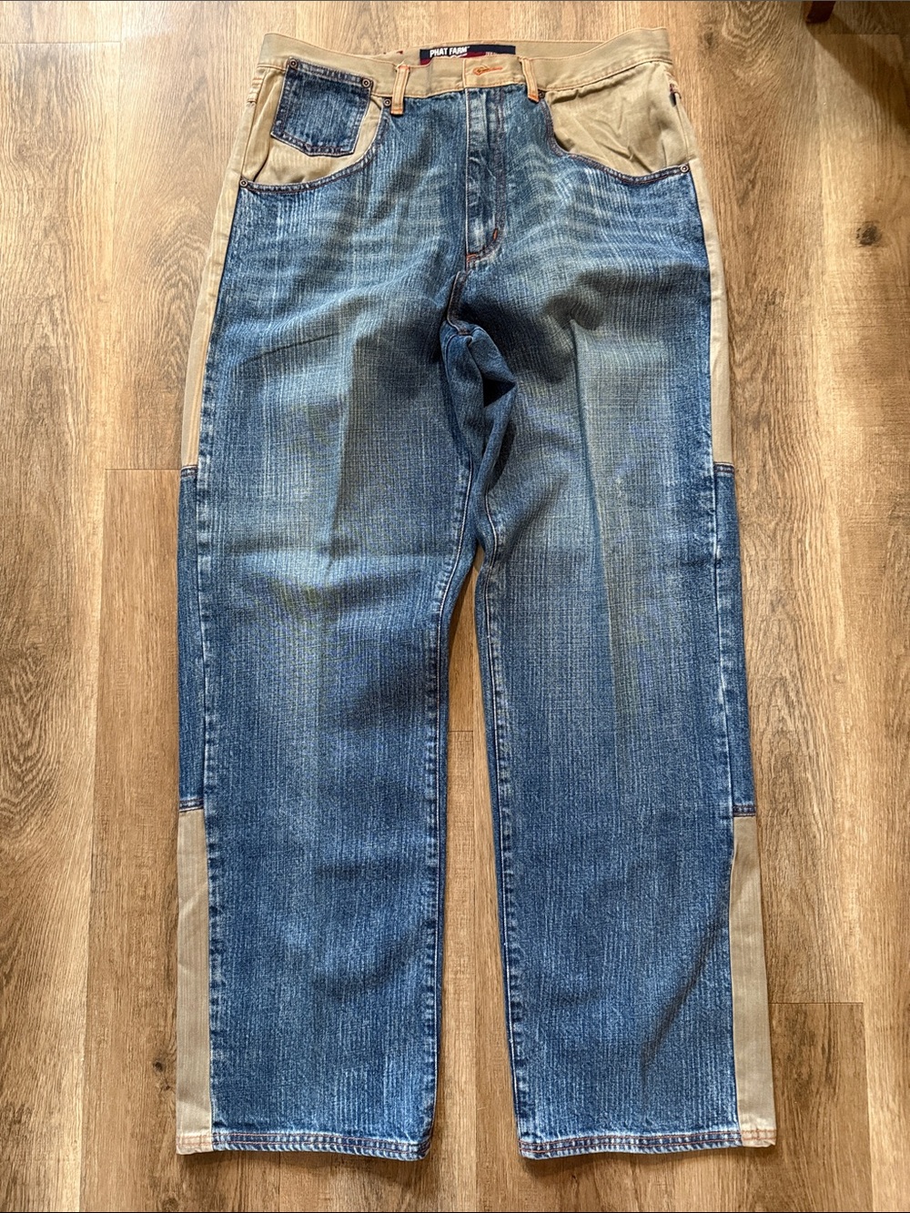 Phat Farm Men's Jeans 34x33 Y2K Baggy Denim‎ Vintage 2000s